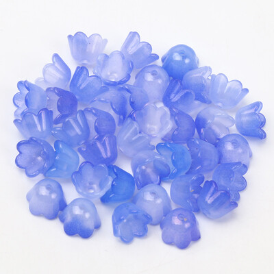 100 komada 7x10 mm šarene cvjetne akrilne perle privjesci kapice perli labavi odstojnik za izradu nakita Diy narukvica Ogrlica Dodaci