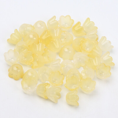 100 komada 7x10 mm šarene cvjetne akrilne perle privjesci kapice perli labavi odstojnik za izradu nakita Diy narukvica Ogrlica Dodaci