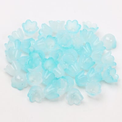 100 komada 7x10 mm šarene cvjetne akrilne perle privjesci kapice perli labavi odstojnik za izradu nakita Diy narukvica Ogrlica Dodaci