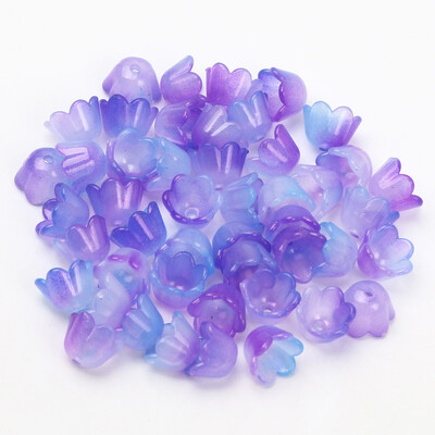 100 komada 7x10 mm šarene cvjetne akrilne perle privjesci kapice perli labavi odstojnik za izradu nakita Diy narukvica Ogrlica Dodaci
