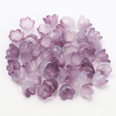 100 komada 7x10 mm šarene cvjetne akrilne perle privjesci kapice perli labavi odstojnik za izradu nakita Diy narukvica Ogrlica Dodaci