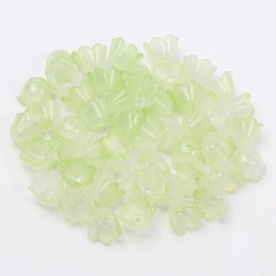 100 komada 7x10 mm šarene cvjetne akrilne perle privjesci kapice perli labavi odstojnik za izradu nakita Diy narukvica Ogrlica Dodaci