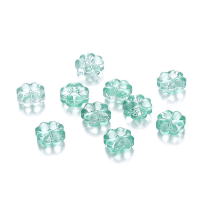 10 20 kom/vreći Prozirne staklene perle u obliku djeteline Češke narukvice za sreću Perle koje pristaju Nakit Šarm Dodaci za rukotvorine