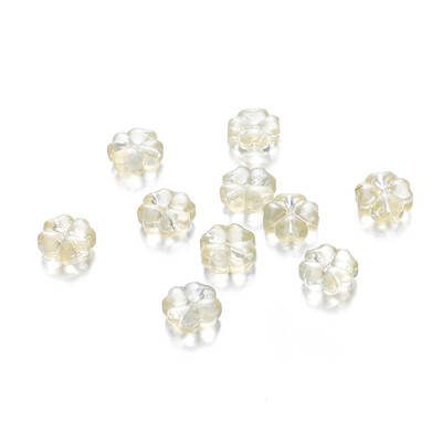 10 20 kom/vreći Prozirne staklene perle u obliku djeteline Češke narukvice za sreću Perle koje pristaju Nakit Šarm Dodaci za rukotvorine