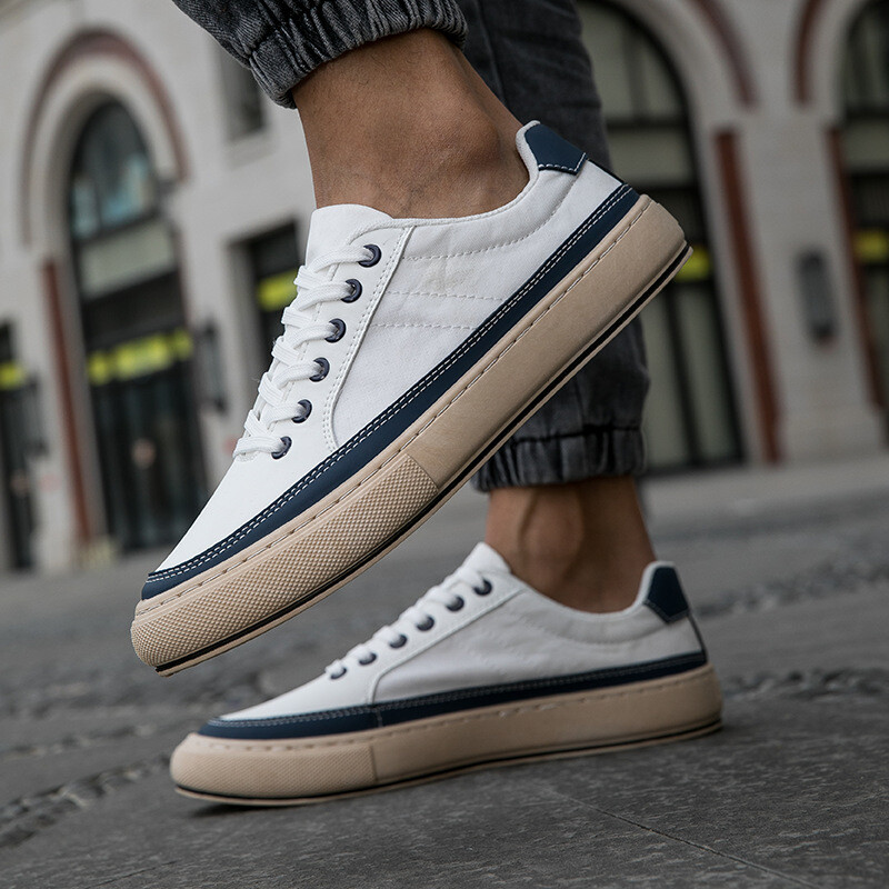 Férfi Canvas tornacipők Trend Ice Silk Alkalmi Cipők Férfi Nyári Légáteresztő Cipők Kényelmes Vulcanize Cipők Szabadidő Séta Lábbeli