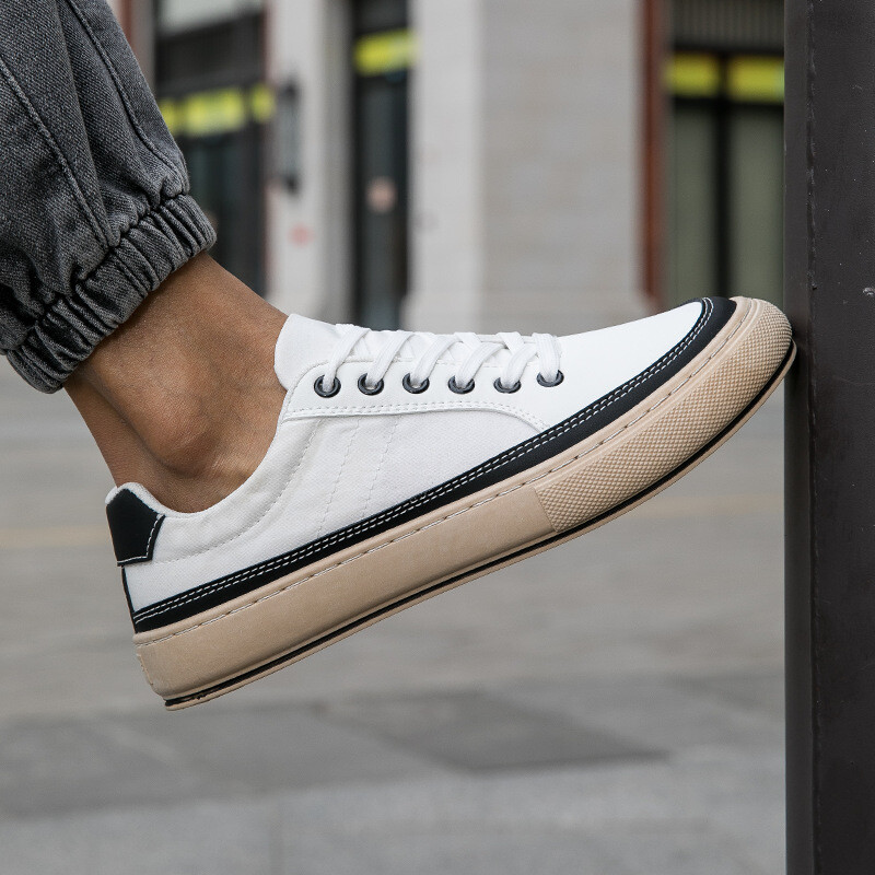 Férfi Canvas tornacipők Trend Ice Silk Alkalmi Cipők Férfi Nyári Légáteresztő Cipők Kényelmes Vulcanize Cipők Szabadidő Séta Lábbeli