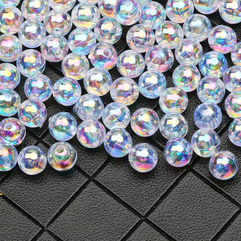 30-200 komada 6 8 10 12 mm prozirne AB akrilne perle okrugle labave razmaknice perle za izradu nakita diy narukvica ručno rađeni dodaci