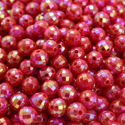 6mm 8mm 100/200db AB színű akril gyöngy kerek távtartó csiszolt gyöngyök ékszerkészítéshez barkácsolás karkötő nyaklánc kézzel készített kézműves