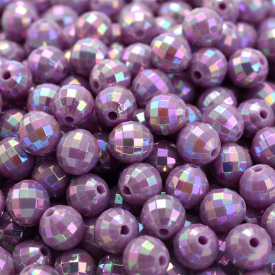 6mm 8mm 100/200db AB színű akril gyöngy kerek távtartó csiszolt gyöngyök ékszerkészítéshez barkácsolás karkötő nyaklánc kézzel készített kézműves