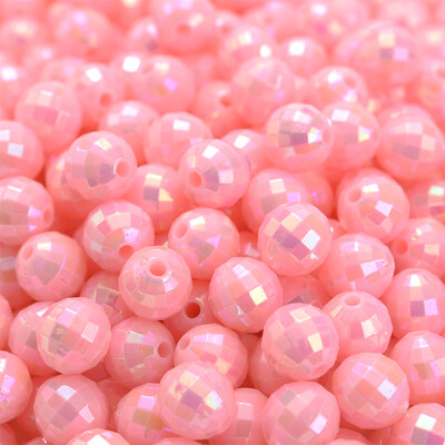 6mm 8mm 100/200db AB színű akril gyöngy kerek távtartó csiszolt gyöngyök ékszerkészítéshez barkácsolás karkötő nyaklánc kézzel készített kézműves