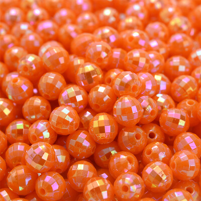 6mm 8mm 100/200db AB színű akril gyöngy kerek távtartó csiszolt gyöngyök ékszerkészítéshez barkácsolás karkötő nyaklánc kézzel készített kézműves