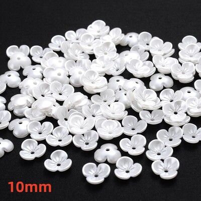 iYOE 100 komada 28 stilskih cvjetnih odstojnika perli imitacija biserno bijelih akrilnih cvjetnih perli kape za izradu pribora za nakit Diy Dead