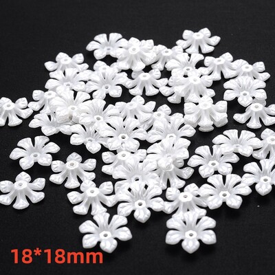 iYOE 100 komada 28 stilskih cvjetnih odstojnika perli imitacija biserno bijelih akrilnih cvjetnih perli kape za izradu pribora za nakit Diy Dead