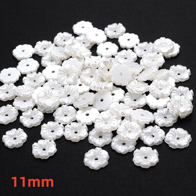 iYOE 100 komada 28 stilskih cvjetnih odstojnika perli imitacija biserno bijelih akrilnih cvjetnih perli kape za izradu pribora za nakit Diy Dead