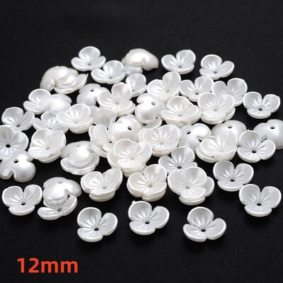 iYOE 100 komada 28 stilskih cvjetnih odstojnika perli imitacija biserno bijelih akrilnih cvjetnih perli kape za izradu pribora za nakit Diy Dead