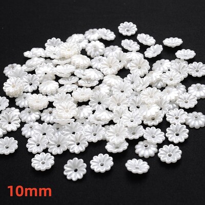 iYOE 100 komada 28 stilskih cvjetnih odstojnika perli imitacija biserno bijelih akrilnih cvjetnih perli kape za izradu pribora za nakit Diy Dead