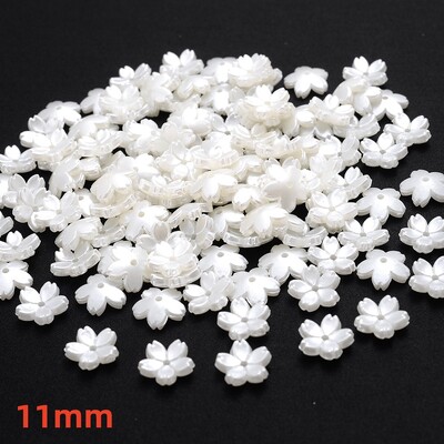 iYOE 100 komada 28 stilskih cvjetnih odstojnika perli imitacija biserno bijelih akrilnih cvjetnih perli kape za izradu pribora za nakit Diy Dead