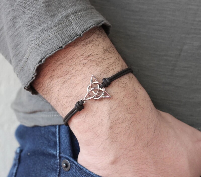 Infinity Bracelet Vyriška keltų apyrankė – vyriška apyrankė su mazgais Vyriški papuošalai OM apyrankė kryžminė apyrankė