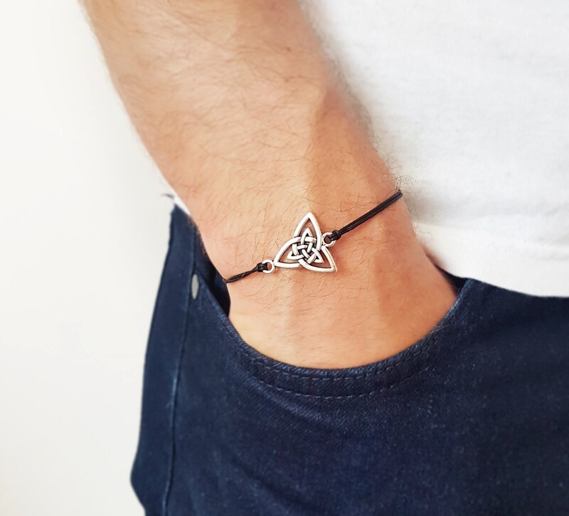Infinity Bracelet Vyriška keltų apyrankė – vyriška apyrankė su mazgais Vyriški papuošalai OM apyrankė kryžminė apyrankė