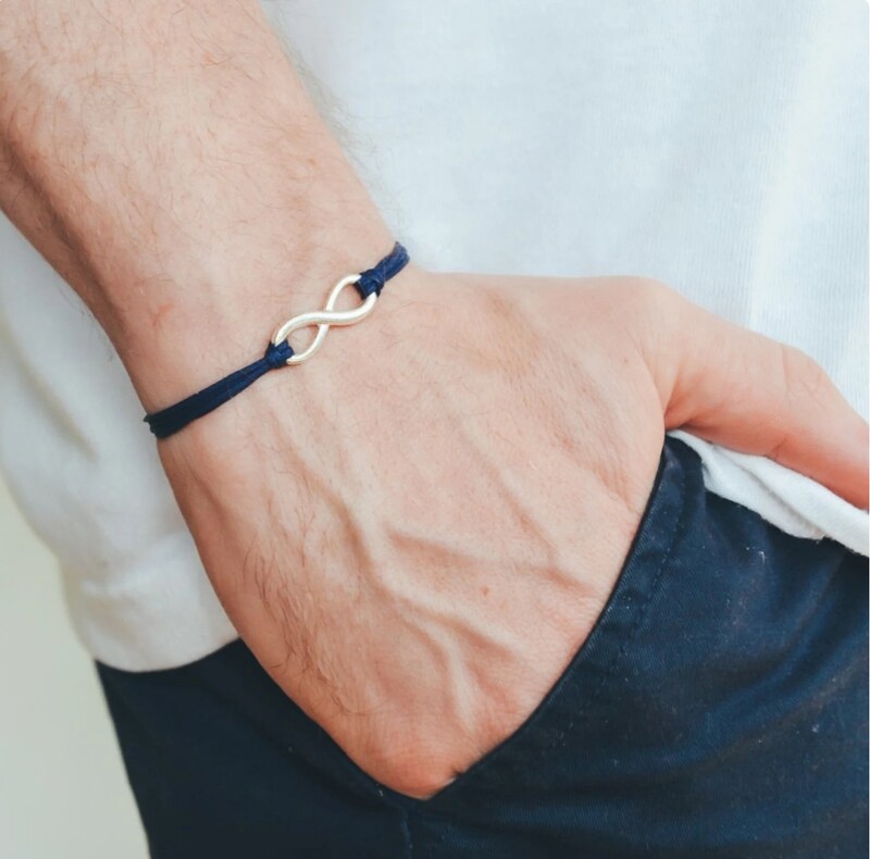 Infinity Bracelet Vyriška keltų apyrankė – vyriška apyrankė su mazgais Vyriški papuošalai OM apyrankė kryžminė apyrankė