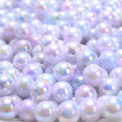 8/10 mm undinėlės spalvos blizgus akrilo tarpiklis palaidi karoliukai imitaciniai perliniai apvalūs karoliukai papuošalams gaminti karolių apyrankė