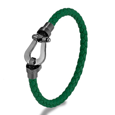 Divat férfi női rozsdamentes acél bőr karkötő mandzsetta karkötő klasszikus patkócsat karkötő ékszer ajándékok