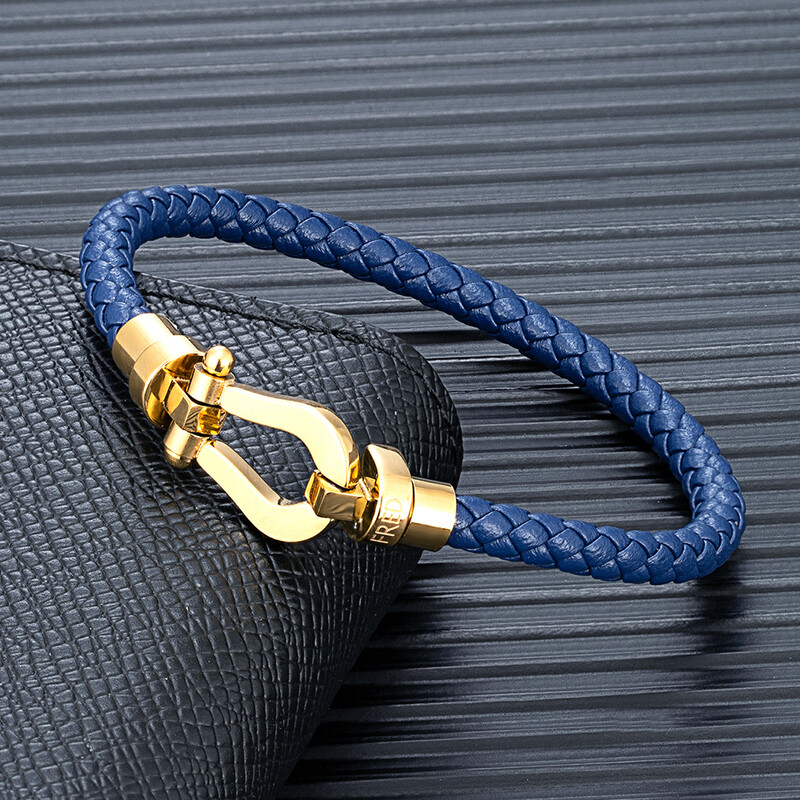 Divat férfi női rozsdamentes acél bőr karkötő mandzsetta karkötő klasszikus patkócsat karkötő ékszer ajándékok