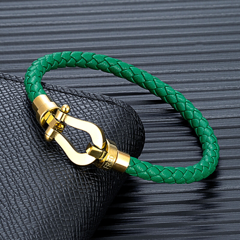 Divat férfi női rozsdamentes acél bőr karkötő mandzsetta karkötő klasszikus patkócsat karkötő ékszer ajándékok