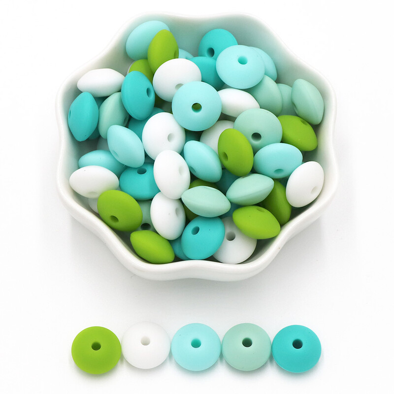 30db szilikon lencse gyöngy BPA mentes élelmiszer minőségű rágcsáló barkács varázsa újszülött szoptatási kiegészítő fogzási nyaklánc 12mm abakusz gyöngy