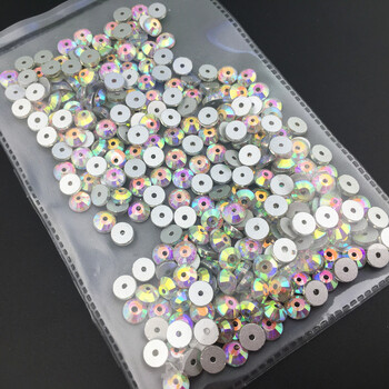 Lochrose One Hole Sew On Rhinestone Μέγεθος 3mm 4mm 5mm 6mm 8mm Στρογγυλό Crystal Clear / AB Χρώμα για κατασκευή κοσμημάτων φορεμάτων