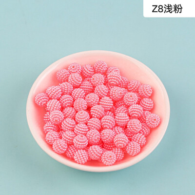 10/12/15mm 200ks ABS imitácia perly monochromatické Bayberry guľôčky rovné dierky voľné korálky ručne vyrobené DIY šperky doplnky