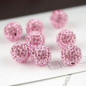 10mm 19Colors Cseh kristály strasszok Pave Clay Kerek Disco Ball Laza Távtartó Gyöngyök Karkötő Nyaklánc fülbevaló Készítés 10db/tétel