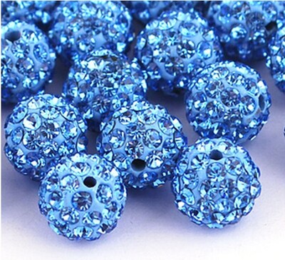10mm 19Colors Cseh kristály strasszok Pave Clay Kerek Disco Ball Laza Távtartó Gyöngyök Karkötő Nyaklánc fülbevaló Készítés 10db/tétel