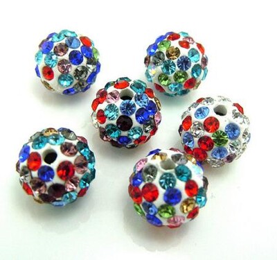 10mm 19Colors Cseh kristály strasszok Pave Clay Kerek Disco Ball Laza Távtartó Gyöngyök Karkötő Nyaklánc fülbevaló Készítés 10db/tétel