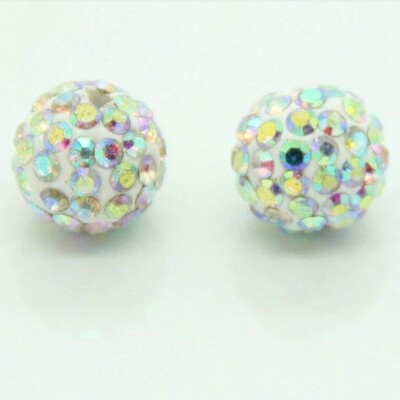10mm 19Colors Cseh kristály strasszok Pave Clay Kerek Disco Ball Laza Távtartó Gyöngyök Karkötő Nyaklánc fülbevaló Készítés 10db/tétel