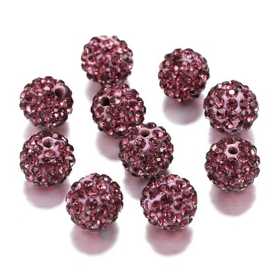 10mm 19Colors Cseh kristály strasszok Pave Clay Kerek Disco Ball Laza Távtartó Gyöngyök Karkötő Nyaklánc fülbevaló Készítés 10db/tétel