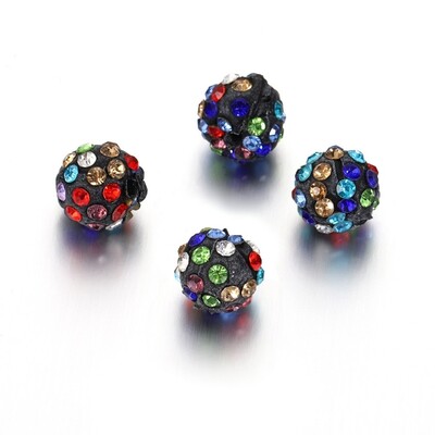 10mm 19Colors Cseh kristály strasszok Pave Clay Kerek Disco Ball Laza Távtartó Gyöngyök Karkötő Nyaklánc fülbevaló Készítés 10db/tétel