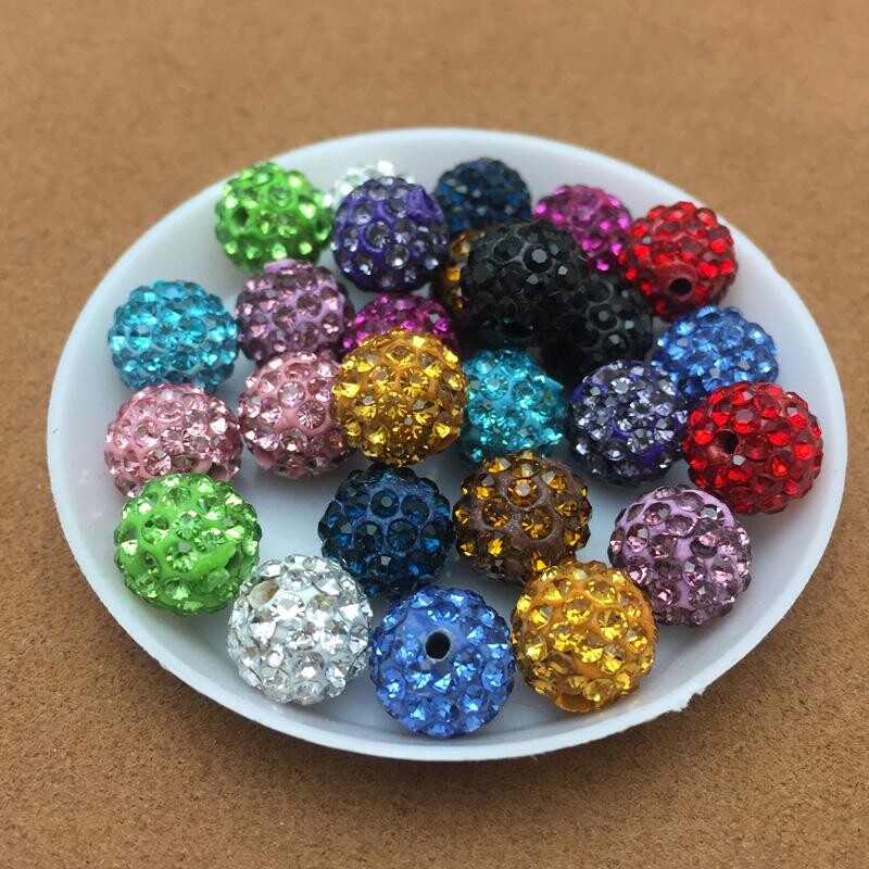 10mm 19Colors Cseh kristály strasszok Pave Clay Kerek Disco Ball Laza Távtartó Gyöngyök Karkötő Nyaklánc fülbevaló Készítés 10db/tétel