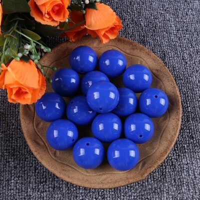 23 jednobojne šarene velike veličine od 30 mm, zdepaste acilne okrugle labave perle za DIY ogrlicu, izradu nakita, ručno rađeni pribor, 5 kom/lot