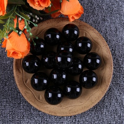 23 jednobojne šarene velike veličine od 30 mm, zdepaste acilne okrugle labave perle za DIY ogrlicu, izradu nakita, ručno rađeni pribor, 5 kom/lot