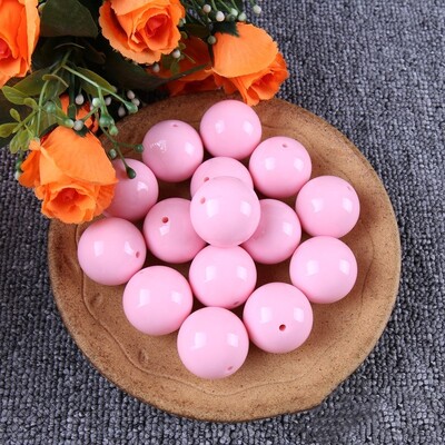 23 jednobojne šarene velike veličine od 30 mm, zdepaste acilne okrugle labave perle za DIY ogrlicu, izradu nakita, ručno rađeni pribor, 5 kom/lot