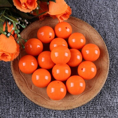 23 jednobojne šarene velike veličine od 30 mm, zdepaste acilne okrugle labave perle za DIY ogrlicu, izradu nakita, ručno rađeni pribor, 5 kom/lot