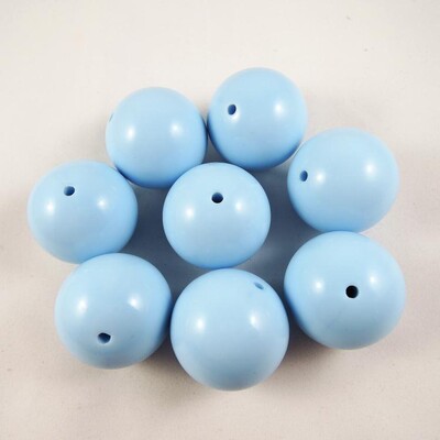 23 jednobojne šarene velike veličine od 30 mm, zdepaste acilne okrugle labave perle za DIY ogrlicu, izradu nakita, ručno rađeni pribor, 5 kom/lot