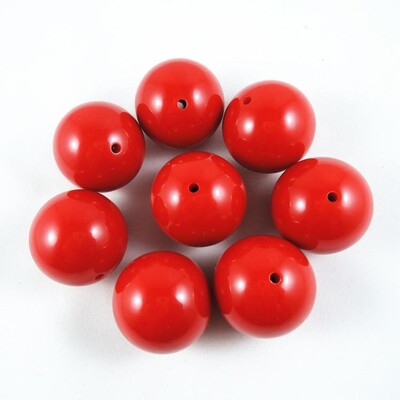 23 jednobojne šarene velike veličine od 30 mm, zdepaste acilne okrugle labave perle za DIY ogrlicu, izradu nakita, ručno rađeni pribor, 5 kom/lot