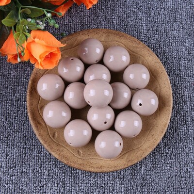 23 jednobojne šarene velike veličine od 30 mm, zdepaste acilne okrugle labave perle za DIY ogrlicu, izradu nakita, ručno rađeni pribor, 5 kom/lot