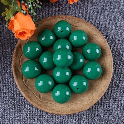 23 jednobojne šarene velike veličine od 30 mm, zdepaste acilne okrugle labave perle za DIY ogrlicu, izradu nakita, ručno rađeni pribor, 5 kom/lot