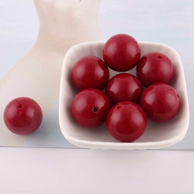 23 jednobojne šarene velike veličine od 30 mm, zdepaste acilne okrugle labave perle za DIY ogrlicu, izradu nakita, ručno rađeni pribor, 5 kom/lot