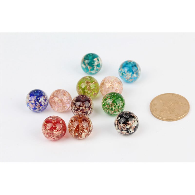 Kerek forma 6 mm 8 mm 10 mm 12 mm 14 mm kézzel készített lámpafényű üveg laza gyöngyök ékszerkészítéshez barkácsolás kézműves leletek