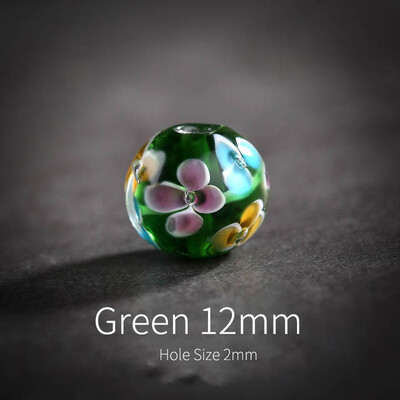 5 kom Okrugle ručno rađene labave perle Narukvice s naušnicama 12 mm DIY izrada nakita Cvijet za ogrlicu Rukotvorine Odstojnik perla Lampwork staklo