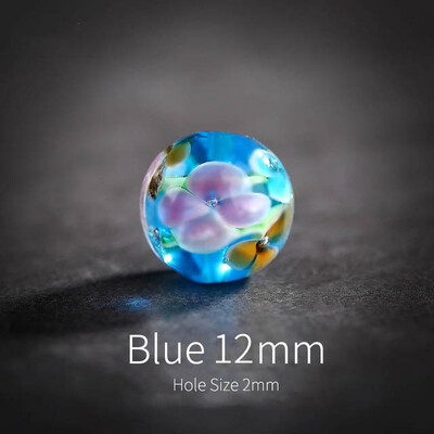 5 kom Okrugle ručno rađene labave perle Narukvice s naušnicama 12 mm DIY izrada nakita Cvijet za ogrlicu Rukotvorine Odstojnik perla Lampwork staklo